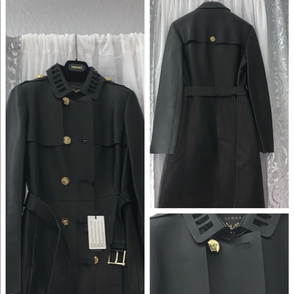 Versace - Cotton Blend Trench Coat - Female - 42